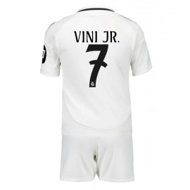 Real Madrid Vinicius Junior #7 Hjemmebanetrøje Børn 2024-25 Kortærmet (+ Korte bukser)